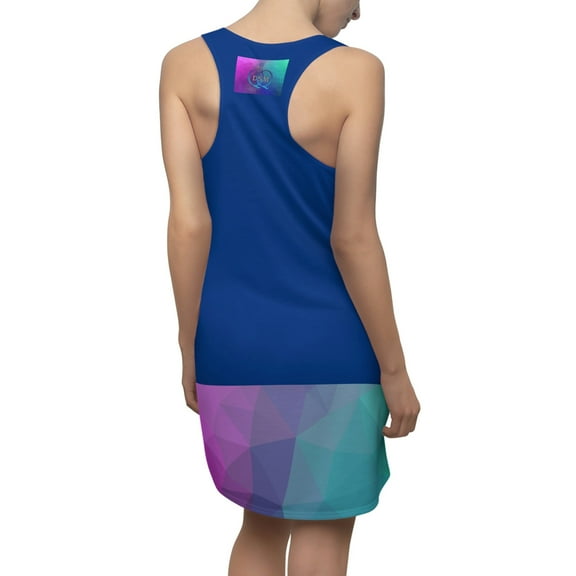 House of Qudresame Ombré Print Women's Cut & Sew Racerback Dress