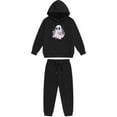 thumbnail image 4 of SYMOID Boys Black Ghost Print Hoodie and Joggers Set, 2-Piece Fleece Tracksuit for Kids, Soft Tops & Hall-oween Costume, Casual Playwear,Size 10 T, 4 of 5