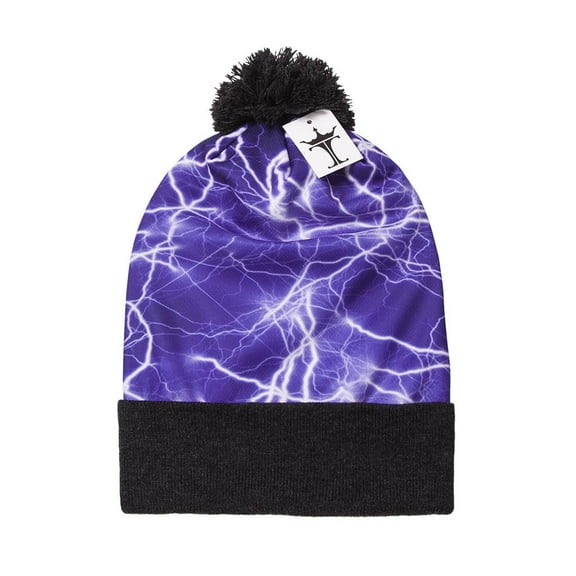 TopHeadwear Sublimation Cuffed Beanie - Lightening 800 - Long - Grey
