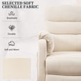 thumbnail image 3 of Electric Power Recliner Chair, Modern Chenille Fabric Recliner with Side Pocket & Remote, Nursery Recliner Chair for Living Room Small Space, Beige, 3 of 11