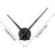 thumbnail image 3 of Large Clock Hands And MechanismModern Black Long Hands Wall Clock, 3 of 5