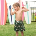 thumbnail image 4 of FORMRS Boys Swim Trunks Quick Dry Mesh Lining Beach Boardshorts, Sizes XS-XL, Green Forest Pattern, 4 of 7