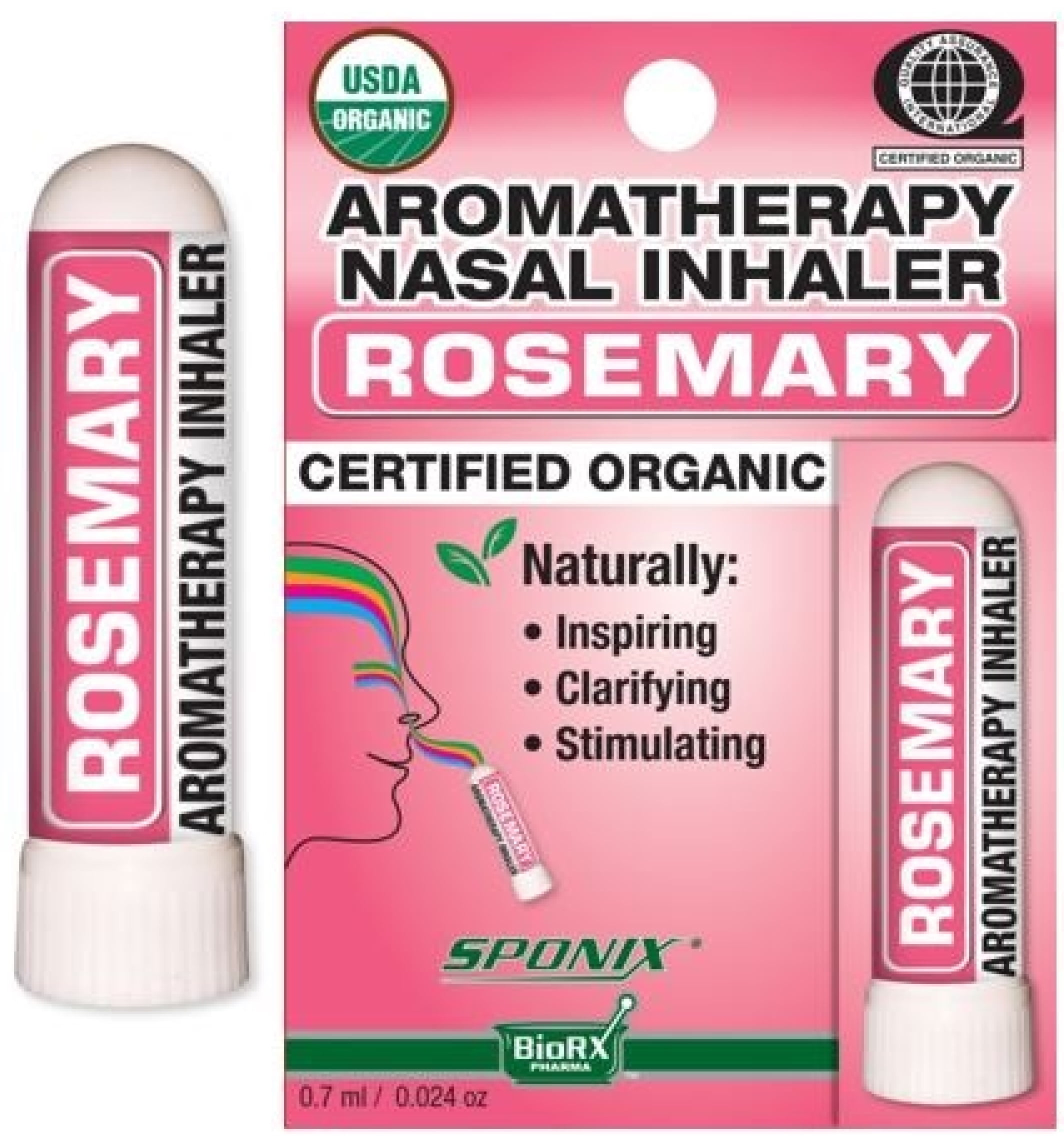 Nasal Inhaler Aromatherapy Rosemary USDA Certified Organic Made with