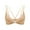 Beige, variant on vigerkar Women's Front Closure Bras No Underwire Plunge V Neck Bra Low Cut Padded Bralettes Soft Comfy Seamless Everyday Bra Brown, M