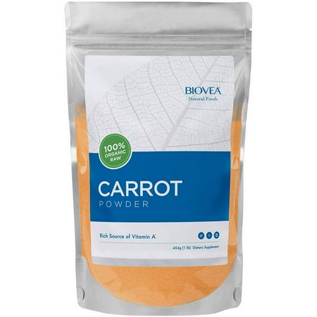 BIOVEA 100% Organic Raw Carrot Powder, 1 lb
