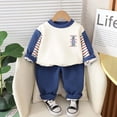 thumbnail image 4 of RXIRUCGD Children's Spring Sports Style Sweater Casual Suit( Blue, Size:6 Months ), 4 of 9