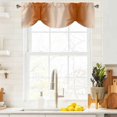Burnt Orange Ombre Tie Up Valances Curtain, Gradient Color Adjustable ...