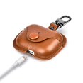 thumbnail image 3 of SHENMO Brown AirPods Pro 2 Phone Case (Released in 2022), PU Protective Case, Compatible with Apple AirPods Pro 2 Wireless Charging Cover with Keychain, 3 of 5