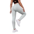 thumbnail image 2 of Celsior Cellulite Leggings No Front Seam Leggings Workout Yoga Pants Fitness Sport Pants High Waisted Leggings Tummy Control Compression Pants No Curling Lift Pants Tummy Shaping Pants Grey M, 2 of 9