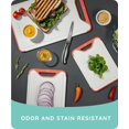 thumbnail image 4 of Cutting Boards for Kitchen - Plastic Cutting Board Set of 3, Dishwasher Safe Cutti0ng Boards with Juice Grooves, Thick Chopping Boards for Meat, Veggies, Fruits, Easy Grip Handle, Non-Slip Pink, 4 of 8
