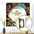 thumbnail image 3 of Designart "Vintage Pink Blue And White Roses in Bloom" Rose Square Mirror For Wall Decor - Large Purple Square Mirror Printed Wall Decor - Traditional Square Living Room Mirror, 3 of 5
