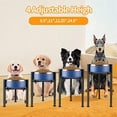 thumbnail image 2 of Single Dog Bowl Stand,Tall Dog Food Stand Adjustable Wide 7-11" Heights 14.5",Metal Elevated PET Bowl Holder Raised Water Feeder for Medium,Large Dog(Bowl Not Included), 2 of 7
