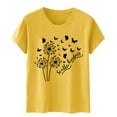 thumbnail image 4 of Blouses pour Femmes, Mode Féminine Imprimé Manches Courtes Blouse Drôle Col Rond T-Shirt Tops, 4 of 4