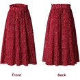 thumbnail image 5 of Falda plisada de lunares y cintura alta para mujer Falda midi larga con vuelo, 5 of 5