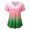 Pink, variant on UPPADA Nursing Tops For Women ,Women's Summer V Neck Care Working Uniform Loose Fit Gradient Short Sleeve Scrub_Tops With Pockets