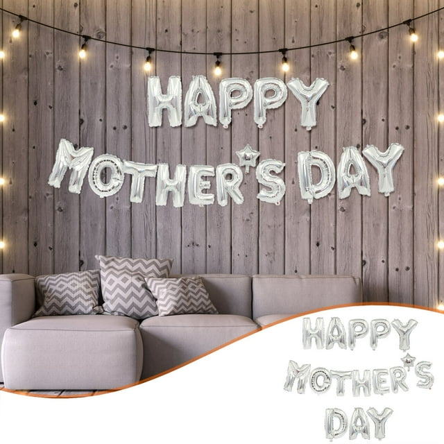 Decoraciones para el hogar, adornos decorativos, regalos. Juego de papel de aluminio para el Día de la Madre. Globos metálicos decorativos con letras para la fiesta.