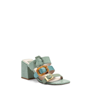 Louise Et Cie JERILYN SLIDE Adjustable Straps Detailed Slip-On SANDALS MENTHE/PRL AQU/GRN T