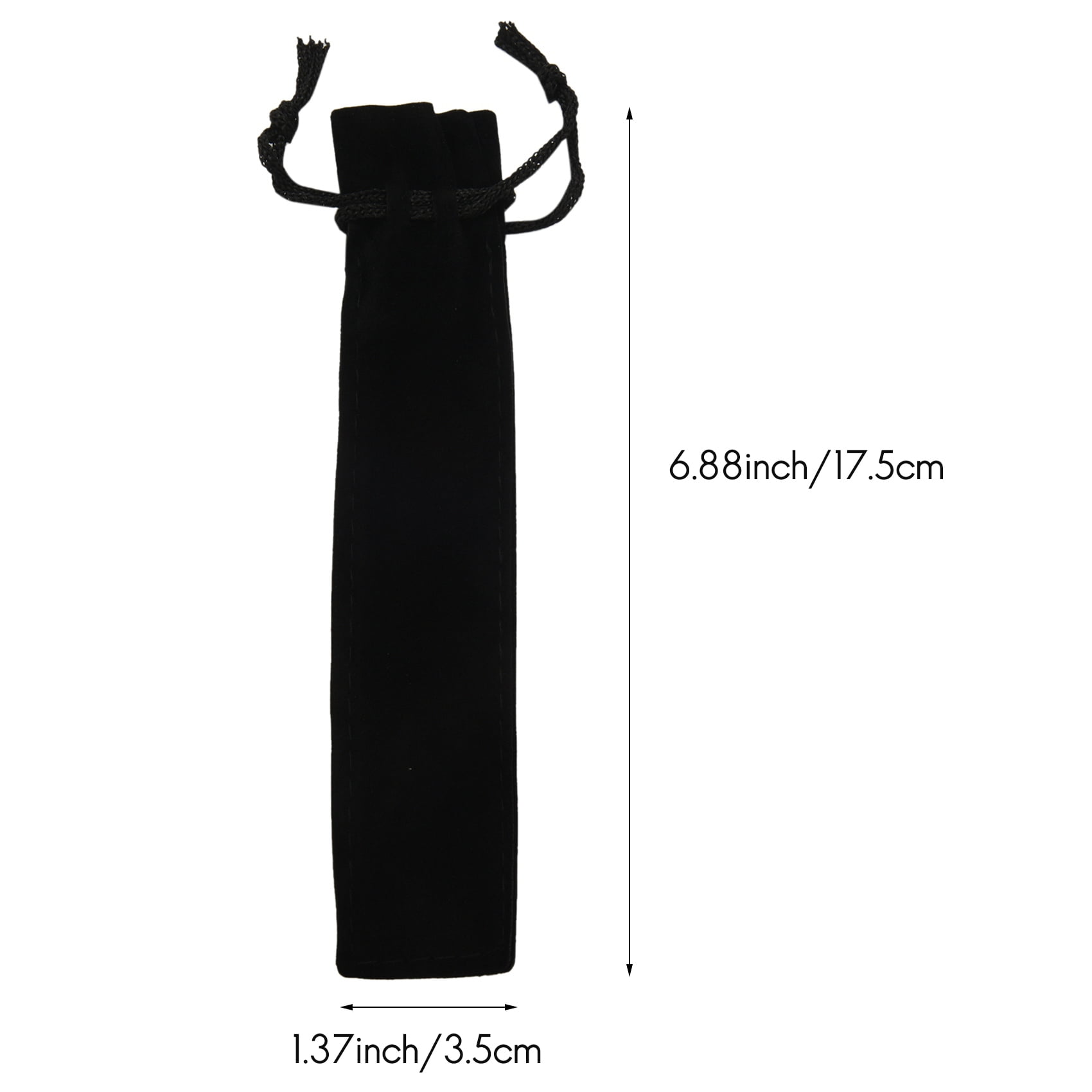 300 Pcs Black Velvet Pen Pouch Sleeve Holder Single Pen Bag Case Pencil Bag