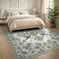 thumbnail image 3 of ODIKA 8'x10' Washable Area Rug Long Perched Sage Symmetrical Bathroom Extra Bathmat Bathroon for King Size Bedroom Under Bed, Master Suite, Non-Shedding, Easy Care, 3 of 7