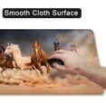 thumbnail image 3 of Horse Herd Run in Desert Desk Mat for Desktop,Extended Gaming Mouse Pad,Non-Slip Rubber Base Mousepad with Stitched Edges for Office Home Desk Decor,31.5X15.7 Inch, 3 of 6