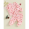 thumbnail image 3 of Wassery Toddler Girls Christmas Outfits Clothes 3M 6M 12M 18M 24T 3T Baby Girls Christmas Hat Print Sweatshirt and Elastic Waist Pants 2Pcs Christmas-themed Clothing for Newborn Girls, 3 of 9