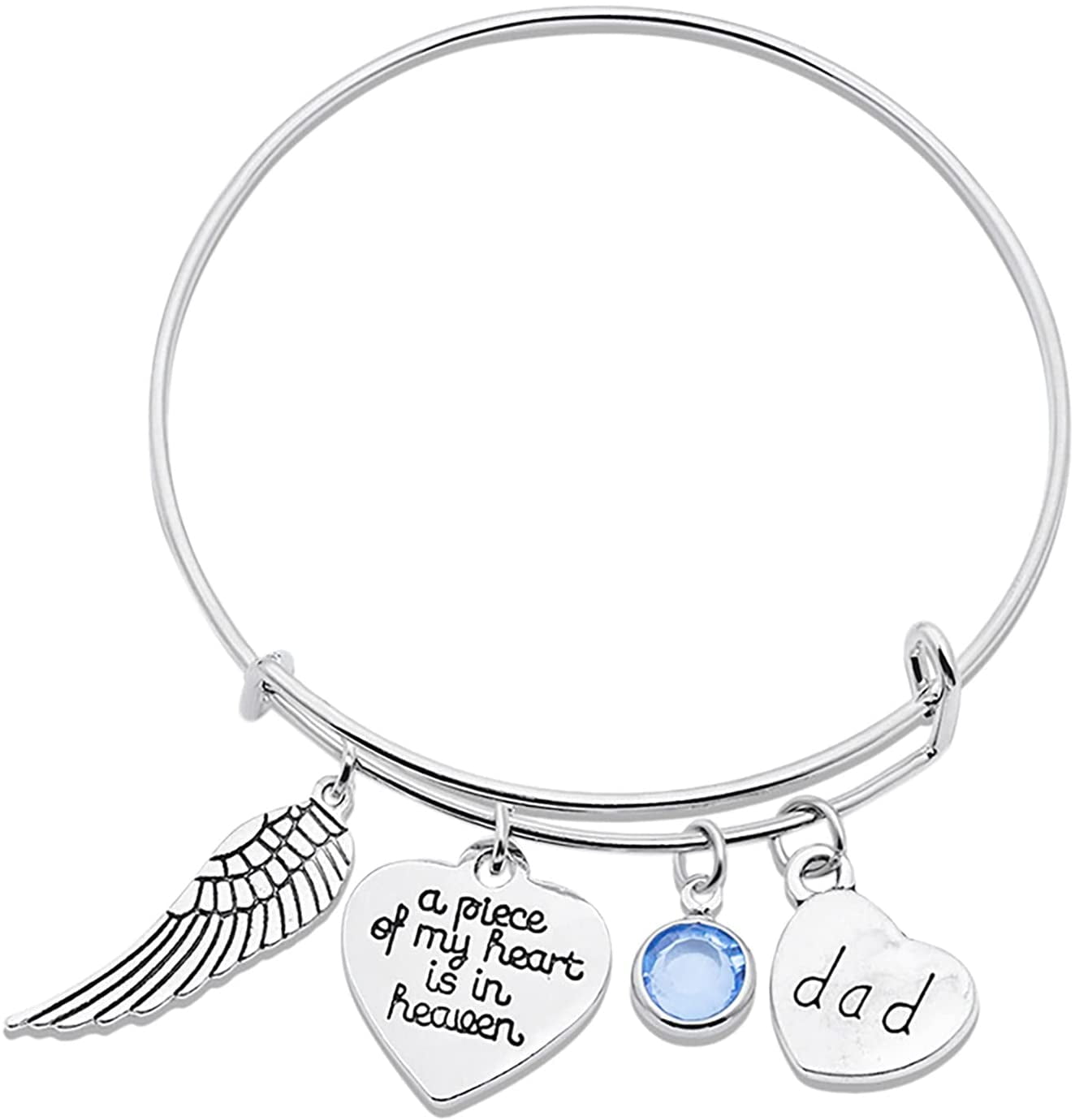 RIP Sympathy Gifts Remembrance Gold Fill Infinity Bracelet Infinity Heart Bracelet Personalized Memorial Bracelet Angel Wing Bracelet