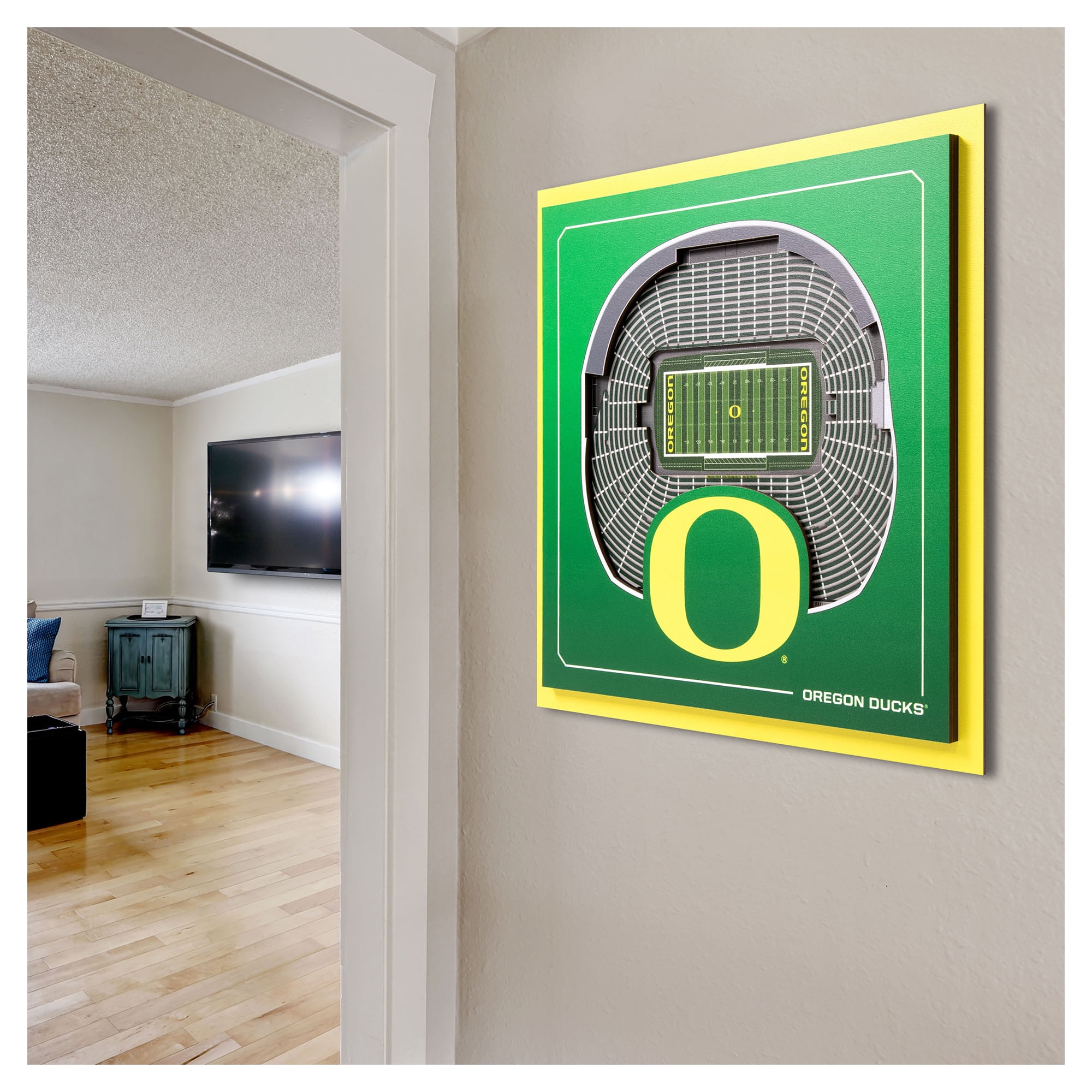 IDNA Oregon Ducks 12" x 12" Stadium Series 3D Wall Art