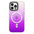 thumbnail image 3 of Magnetic Bling Case for iPhone 15 [Compatible with MagSafe],Gradient Color Clear Glitter Aesthetic Slim Shockproof Protect Sparkle Unique Silicone Phone Cover for Women Girls,Purple, 3 of 16