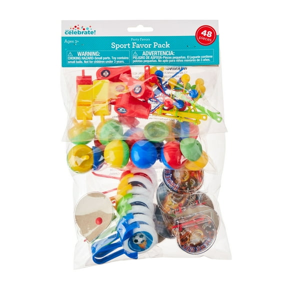 Multicolor Sport Party Favors Pack, 48 Pieces, by Way To Celebrate
