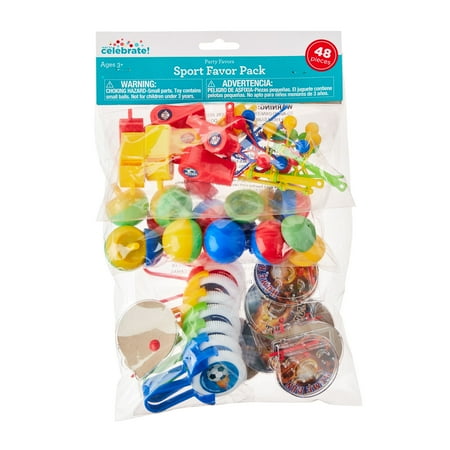 Multicolor Sport Party Favors Pack 48 Pieces by Way To Celebrate Multicolor Sport Party Favors Pack 48 Pieces by Way To Celebrate