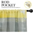 thumbnail image 6 of 2 Pack Valances Window Treatments Yellow and Grey Abstract Modern Art Blackout Drapes Adjustable Curtain Valances for Windows Living Room Kitchen Over Sink, 18x52 Inch Rod Pocket Valances, 6 of 6
