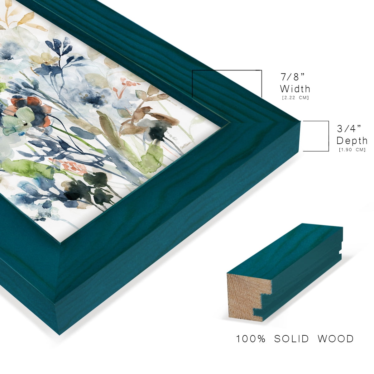 Holland Spring Mix -Framed Print w/glass-Ocean Blue