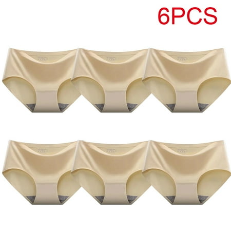 

6pcs Women s Panties Ice Silk Seamless Underwear