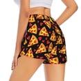 thumbnail image 3 of Sigee Cartoon Pizza for Women's Athletic Shorts High Waisted Running Shorts Pocket Sporty Short Gym Elastic Workout ShortsX-Large, 3 of 9