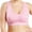 Pink, variant on Clearance! 2 Pack Women Plus Size Sport Bra Double Layer Cotton Underwear Seamless Elastic Bralette (Black)