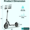 thumbnail image 7 of GOTRAX KS8 Kids Kick Scooter for Ages 5+, 8" Wheels, Adjustable Handlebar, Foldable Design, Green, 7 of 7