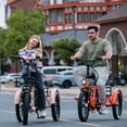 thumbnail image 4 of MOONCOOL Electric Tricycle for Adults, 20" Folding 3 Wheels Electric Bicycle, 48V 500W Motorized Three Wheel Ebike w/Aluminum Frame, Removable Battery and Basket, 4 of 12