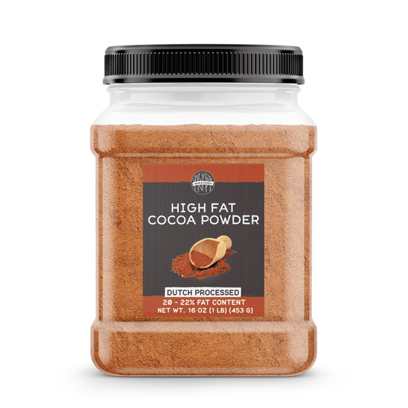 Birch & Meadow High Fat Dutch Cocoa Powder, 22-24% Fat Content, Baking & Desserts, Rich Flavor 16 Ounce