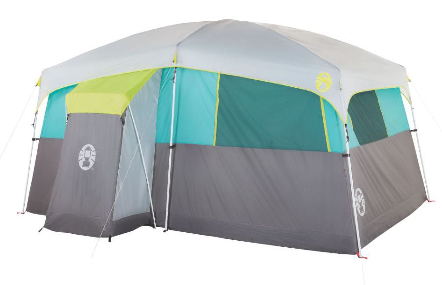 Coleman Tenaya Lake 8 Person Lighted Fast Pitch Cabin Tent, 1 Room, Teal - image 2 of 5