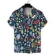 thumbnail image 2 of Camisas De Vestir Para Hombre Camisa de manga corta con flores para hombre, estilo playero de verano, informal, relajada, para perezosos (C, XXL), 2 of 4