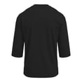 thumbnail image 6 of Trgacdwlo 3/4 Sleeve Shirts for Men Crew Neck Baseball T Shirts for Men Summer Fall Big and Tall Plain Cotton Shirts Men Black L, 6 of 6