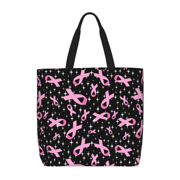 Easygdp Breast Cancer Awareness (2) Bolsa Tote para Mujer, Bolso de Hombro para Trabajo, Playa, Viajes, Compras y Supermercado