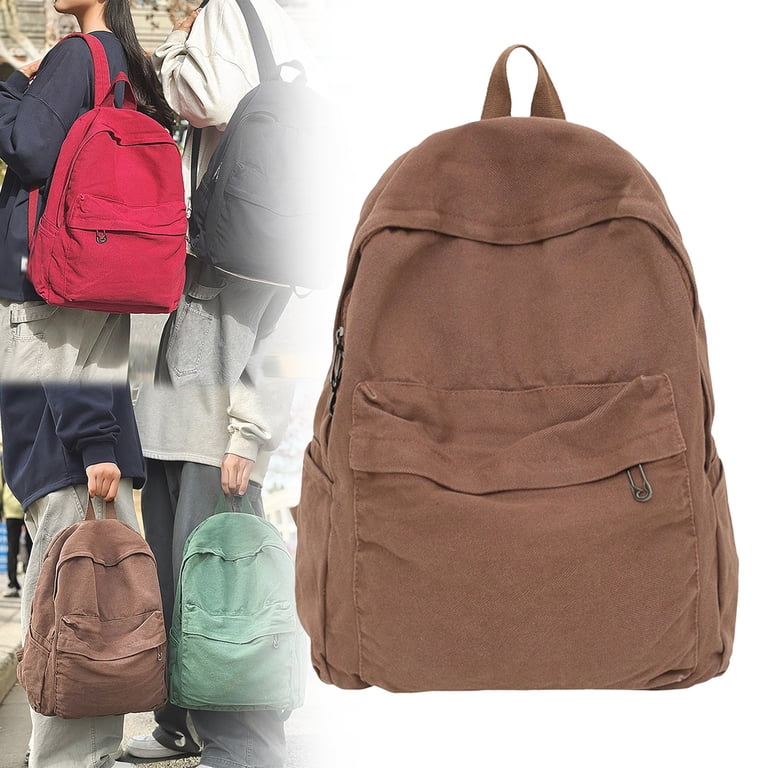 Boho Canvas Backpack Vintage Retro Y2K Grunge Aesthetic Casual Daypack Travel Amazon.com | Sumleno Small Boho Canvas Backpack for Women  main image 3