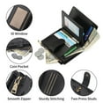 thumbnail image 6 of FALAN MULE Small Womens Wallet Leather RFID Blocking Bifold Compact Card Holder Ladies Zipper Pocket Wallet with ID Window, 6 of 11