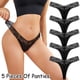 thumbnail image 3 of Gibobby Calzoncillos hipster Calzoncillos Bragas sexy Ropa interior Bragas Bikini Sólido Calzoncillos para mujer Bragas Regalo de Navidad 5 piezas Bragas de encaje para mujer(Negro， L), 3 of 5