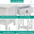 thumbnail image 5 of GHooa Night Stand Bedside Table with Drawer Wooden Side Tables Bedroom Night Stands Small Nightstand End Table with Drawer and Shelf Ideal for Small Spaces Bed Side Table/Night Stand - White, 5 of 9