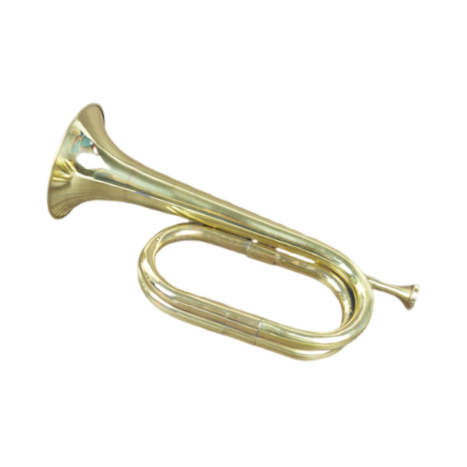 JWQFBC Trumpet Bugle Brass Instrument Blowing Gold Gilded Copper Retro Cavalry Trumpet