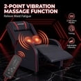 thumbnail image 5 of Homall Massage Gaming Recliner Chair Video Game Chair Racing Sofa Chair PU Leather Living Room Sofa Single Home Theater Seating, Red, 5 of 8