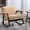 khaki, variant on S-HOME Rocking Chair with Wood Frame and Upholstered Seat Ideal for Living Rooms and Sunrooms