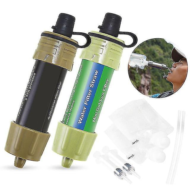 Outdoor Survival Water Filter Straw Water Filtration System Water Purifier For Emergency Hiking Camping Travel Backpacking